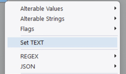 Action Menu :: Set Text